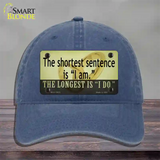 Longest Sentence I Do Novelty License Plate Hat Tag Unconstructed Cotton / Navy