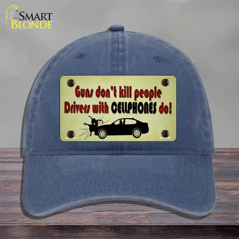 Drivers With Cellphones Do Novelty License Plate Hat Tag Unconstructed Cotton / Navy