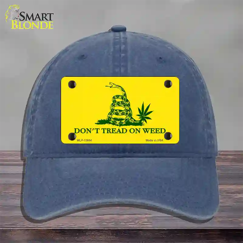 Dont Tread On Weed Novelty License Plate Hat Tag Unconstructed Cotton / Navy