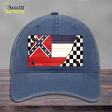 Mississippi Racing Flag Novelty License Plate Hat Tag Unconstructed Cotton / Navy