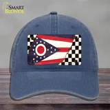 Ohio Racing Flag Novelty License Plate Hat Tag Unconstructed Cotton / Navy