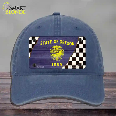 Oregon Racing Flag Novelty License Plate Hat Tag Unconstructed Cotton / Navy