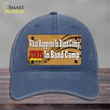 What Happens In Band Camp Novelty License Plate Hat Tag Unconstructed Cotton / Navy