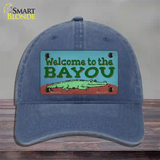 Welcome To The Bayou Novelty License Plate Hat Tag Unconstructed Cotton / Navy