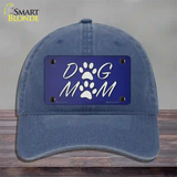 Dog Mom Novelty License Plate Hat Tag Unconstructed Cotton / Navy