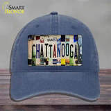 Chattanooga Strip Art Novelty License Plate Hat Tag Unconstructed Cotton / Navy