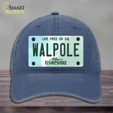 Walpole New Hampshire Novelty License Plate Hat Tag Unconstructed Cotton / Navy