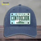 Contoocook New Hampshire Novelty License Plate Hat Tag Unconstructed Cotton / Navy