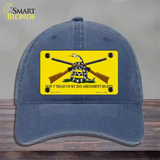 Dont Tread On My 2nd Amendment Novelty License Plate Hat Unconstructed Cotton / Navy