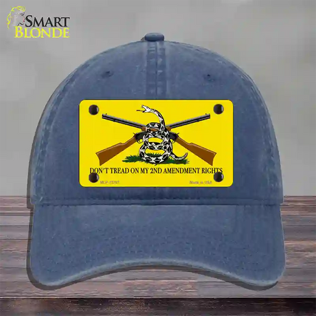 Dont Tread On My 2nd Amendment Novelty License Plate Hat Unconstructed Cotton / Navy