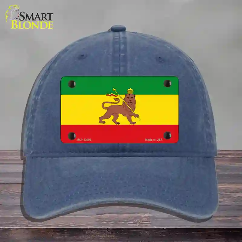 Ethiopia Flag Novelty License Plate Hat Tag Unconstructed Cotton / Navy