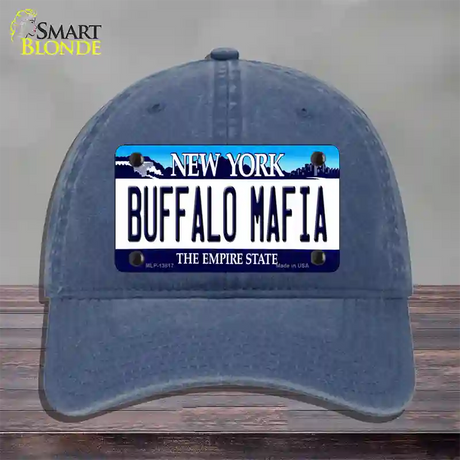 Buffalo Mafia New York Novelty License Plate Hat Tag Unconstructed Cotton / Navy