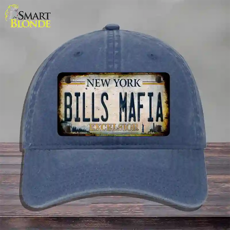 Bills Mafia New York Rusty Novelty License Plate Hat Tag Unconstructed Cotton / Navy