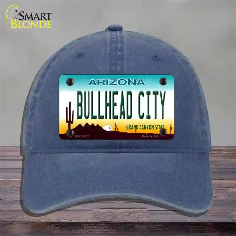 Bullhead City Arizona Novelty License Plate Hat Tag Unconstructed Cotton / Navy