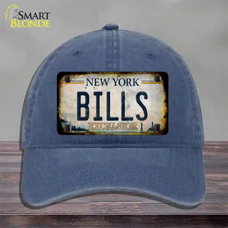 Bills Excelsior New York Rusty Novelty License Plate Hat Tag Unconstructed Cotton / Navy