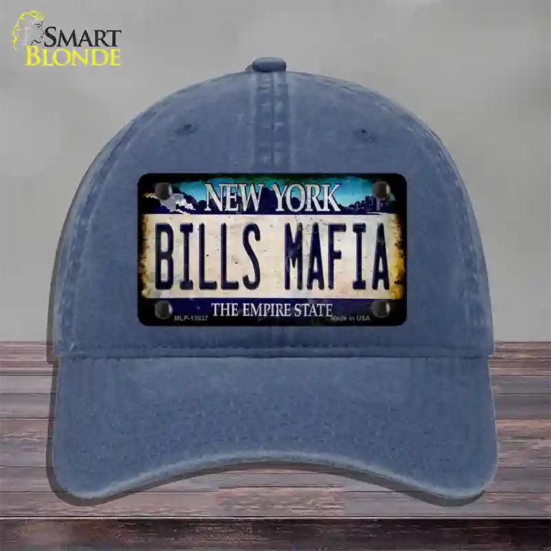 Bills Mafia Novelty License Plate Hat Tag Unconstructed Cotton / Navy