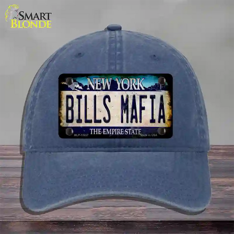 Bills Mafia Novelty License Plate Hat Tag Unconstructed Cotton / Navy