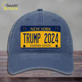 Trump 2024 New York Novelty License Plate Hat Unconstructed Cotton / Navy