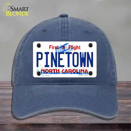 Pinetown North Carolina Novelty License Plate Hat Tag Unconstructed Cotton / Navy