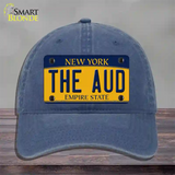 The Aud NY Yellow Novelty License Plate Hat Tag Unconstructed Cotton / Navy