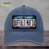 Buffalo Mafia NY Blue Rusty Novelty License Plate Hat Tag Unconstructed Cotton / Navy