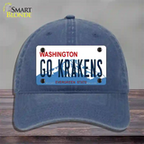 Go Krakens Washington Novelty License Plate Hat Tag Unconstructed Cotton / Navy