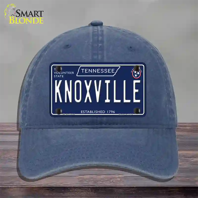 Knoxville Tennessee Blue Novelty License Plate Hat Tag Unconstructed Cotton / Navy