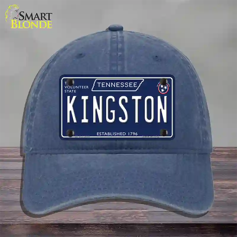 Kingston Tennessee Blue Novelty License Plate Hat Tag Unconstructed Cotton / Navy