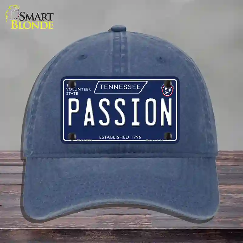 Passion Tennessee Blue Novelty License Plate Hat Tag Unconstructed Cotton / Navy