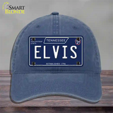 Elvis Tennessee Blue Novelty License Plate Hat Tag Unconstructed Cotton / Navy