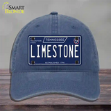 Limestone Tennessee Blue Novelty License Plate Hat Tag Unconstructed Cotton / Navy