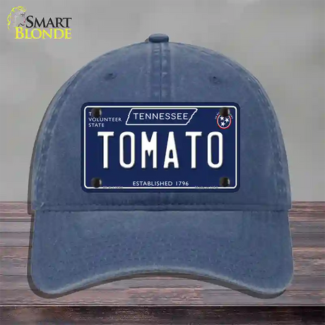 Tomato Tennessee Blue Novelty License Plate Hat Tag Unconstructed Cotton / Navy