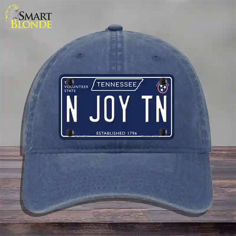 N Joy TN Tennessee Blue Novelty License Plate Hat Tag Unconstructed Cotton / Navy