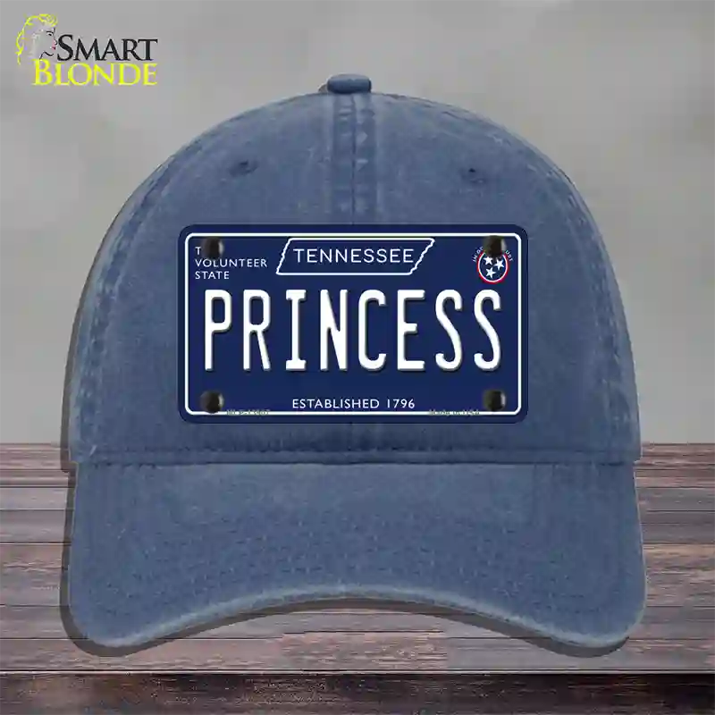 Princess Tennessee Blue Novelty License Plate Hat Tag Unconstructed Cotton / Navy