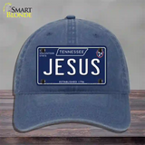 Jesus Tennessee Blue Novelty License Plate Hat Tag Unconstructed Cotton / Navy