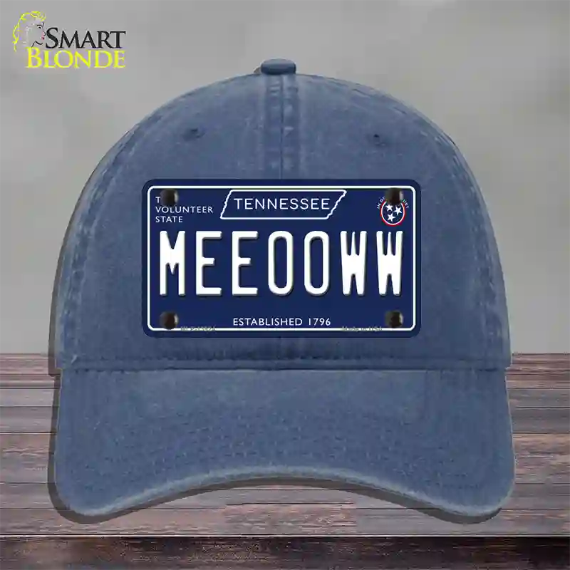 Meeooww Tennessee Blue Novelty License Plate Hat Tag Unconstructed Cotton / Navy