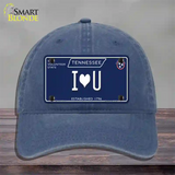 I Heart U Tennessee Blue Novelty License Plate Hat Tag Unconstructed Cotton / Navy