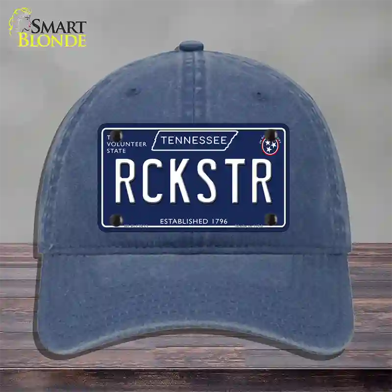 Rckstr Tennessee Blue Novelty License Plate Hat Tag Unconstructed Cotton / Navy