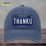 Thank U Tennessee Blue Novelty License Plate Hat Tag Unconstructed Cotton / Navy