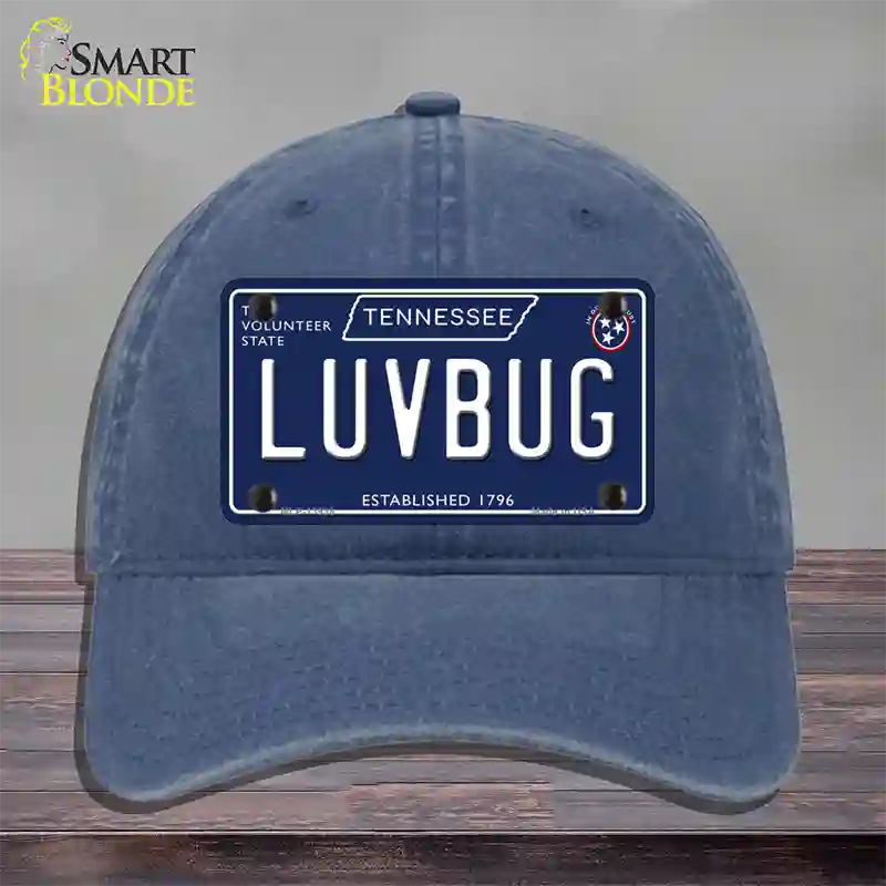 Luv Bug Tennessee Blue Novelty License Plate Hat Tag Unconstructed Cotton / Navy