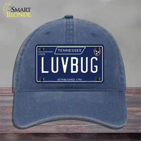 Luv Bug Tennessee Blue Novelty License Plate Hat Tag Unconstructed Cotton / Navy