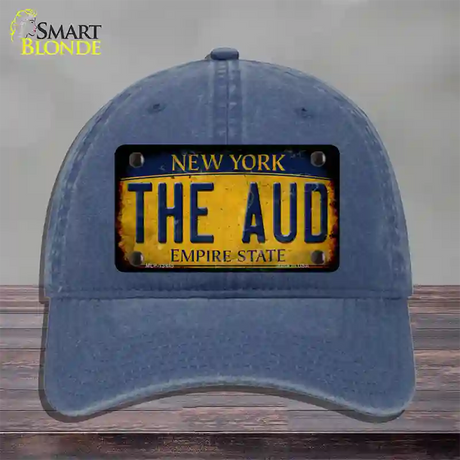 The Aud New York Yellow Novelty License Plate Hat Tag Unconstructed Cotton / Navy