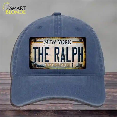 The Ralph New York White Novelty License Plate Hat Tag Unconstructed Cotton / Navy