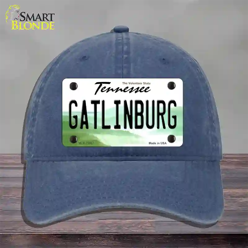 Gatlinburg Tennessee Novelty License Plate Hat Tag Unconstructed Cotton / Navy