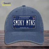 Smoky Mtns Tennessee Blue Novelty License Plate Hat Tag Unconstructed Cotton / Navy