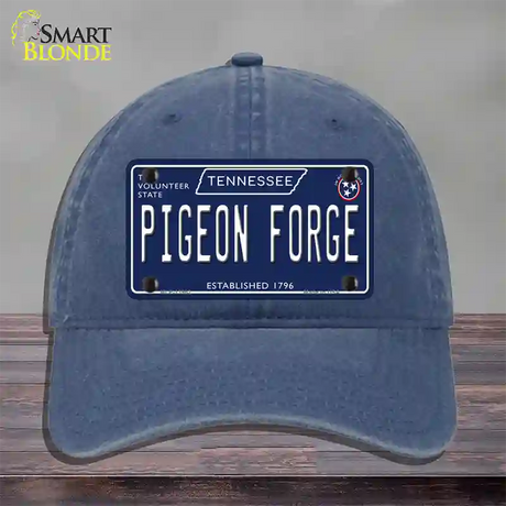 Pigeon Forge Tennessee Blue Novelty License Plate Hat Tag Unconstructed Cotton / Navy