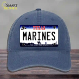 Texas Marines Novelty License Plate Hat Tag Unconstructed Cotton / Navy