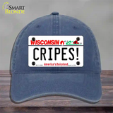 Cripes Wisconsin Novelty License Plate Hat Tag Unconstructed Cotton / Navy