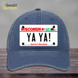 Ya Ya Wisconsin Novelty License Plate Hat Tag Unconstructed Cotton / Navy