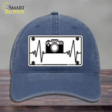 Photography Heart Beat Novelty License Plate Hat Tag Unconstructed Cotton / Navy